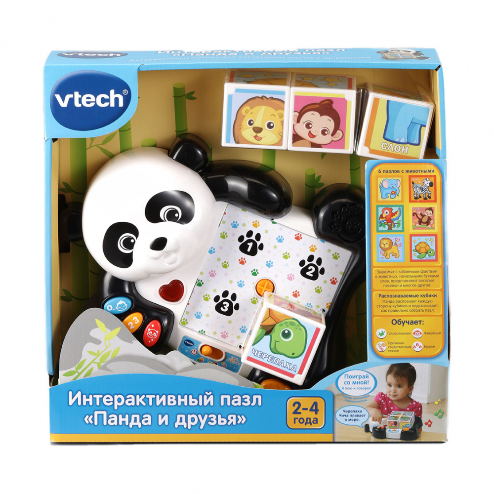 Vtech Интерактивный пазл Панда и друзья